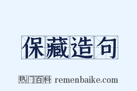 保藏造句是什么意思的图片